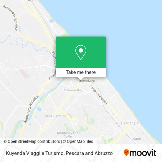 Kuyenda Viaggi e Turismo map