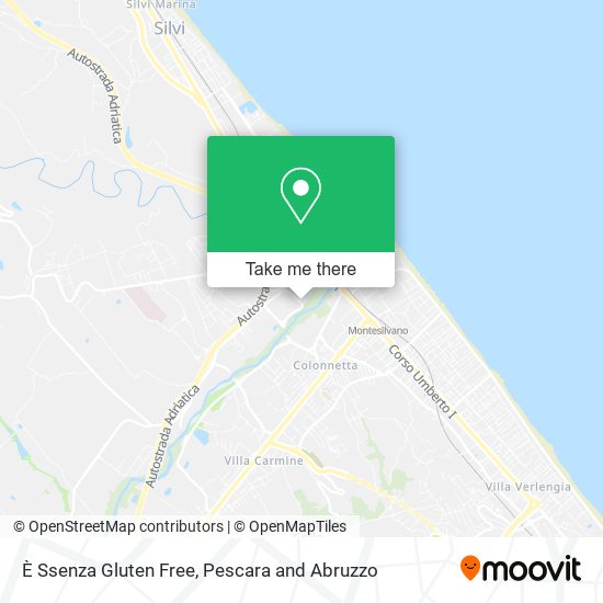 È Ssenza Gluten Free map