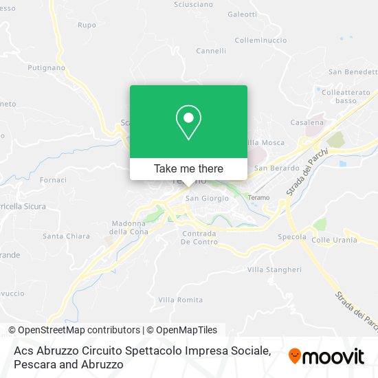 Acs Abruzzo Circuito Spettacolo Impresa Sociale map