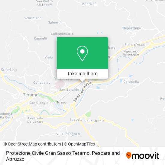 Protezione Civile Gran Sasso Teramo map