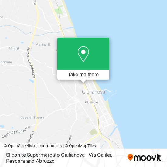 Sì con te Supermercato Giulianova - Via Galilei map
