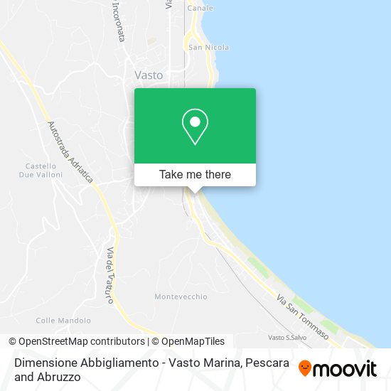Dimensione Abbigliamento - Vasto Marina map