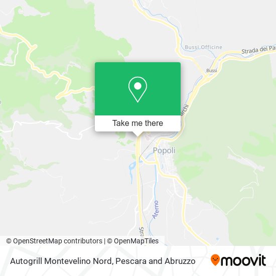 Autogrill Montevelino Nord map