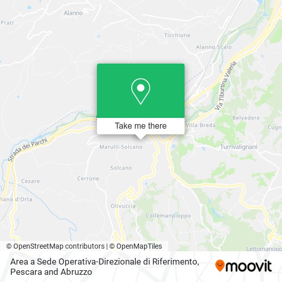 Area a Sede Operativa-Direzionale di Riferimento map