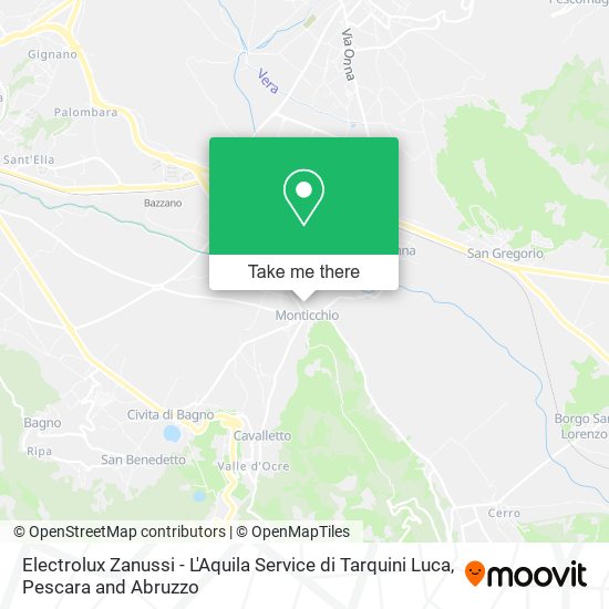 Electrolux Zanussi - L'Aquila Service di Tarquini Luca map