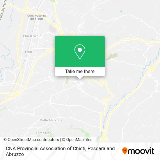 CNA Provincial Association of Chieti map