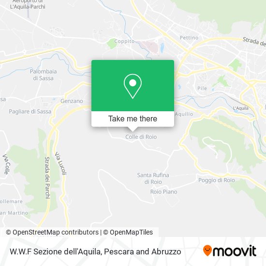 W.W.F Sezione dell'Aquila map