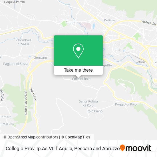 Collegio Prov. Ip.As.VI. l' Aquila map