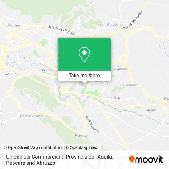 Unione dei Commercianti Provincia dell'Aquila map