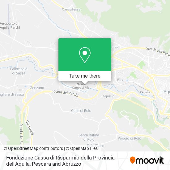 Fondazione Cassa di Risparmio della Provincia dell'Aquila map
