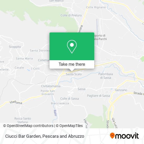 Ciucci Bar Garden map