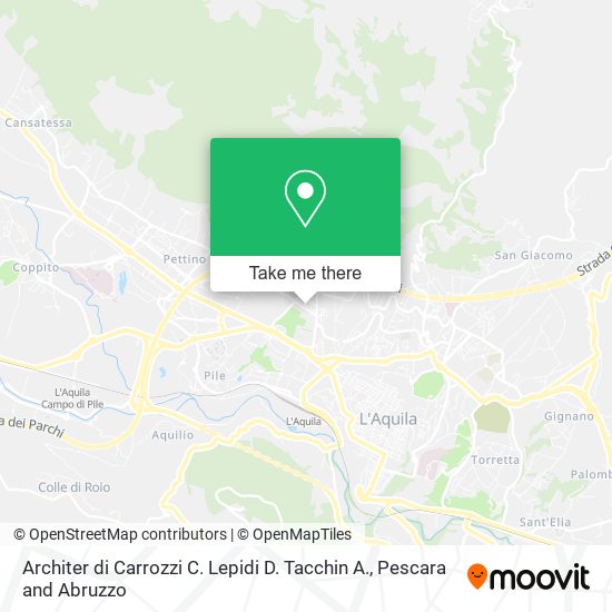 Architer di Carrozzi C. Lepidi D. Tacchin A. map