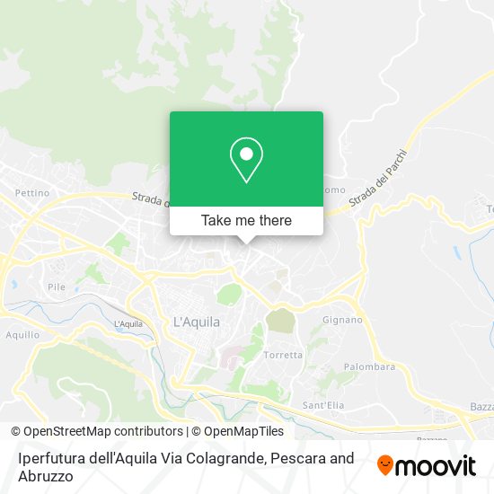 Iperfutura dell'Aquila Via Colagrande map