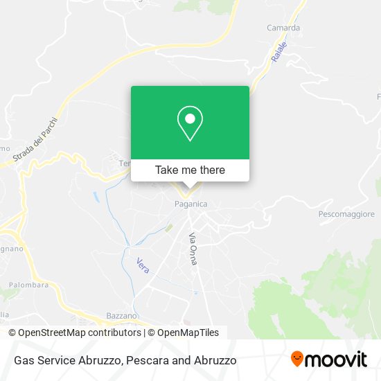 Gas Service Abruzzo map