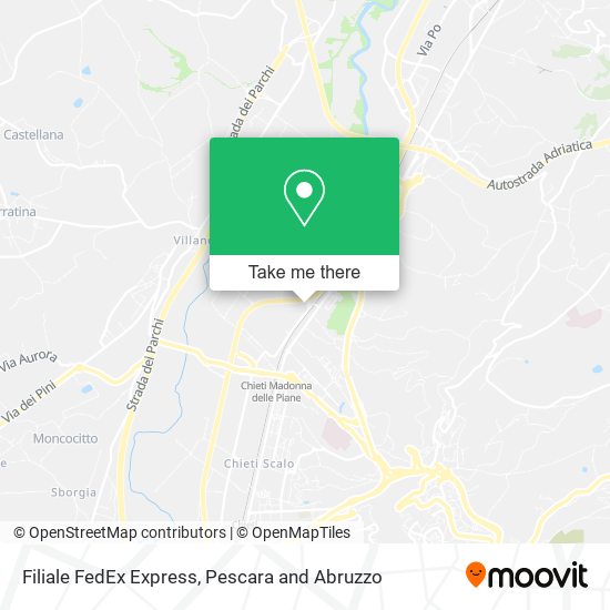 Filiale FedEx Express map