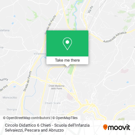 Circolo Didattico 6 Chieti - Scuola dell'Infanzia Selvaiezzi map