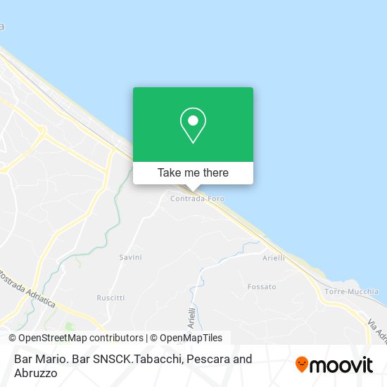 Bar Mario. Bar SNSCK.Tabacchi map