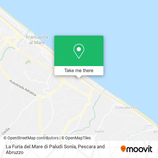 La Furia del Mare di Paludi Sonia map