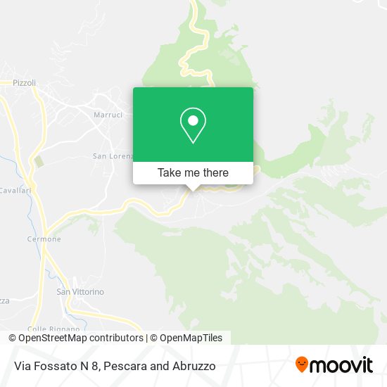 Via Fossato N 8 map