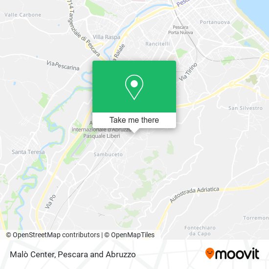 Malò Center map