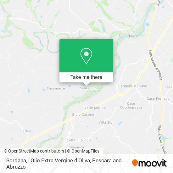Sordana, l'Olio Extra Vergine d'Oliva map