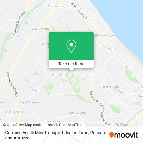 Carmine Fusilli Mini Transport Just in Time map