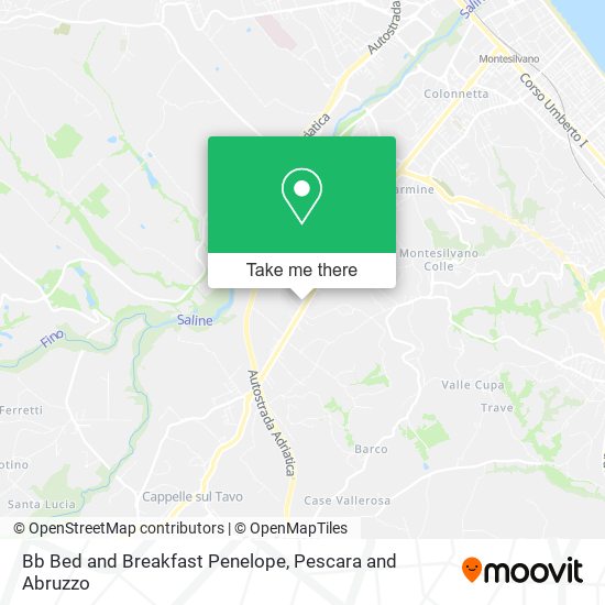 Bb Bed and Breakfast Penelope map