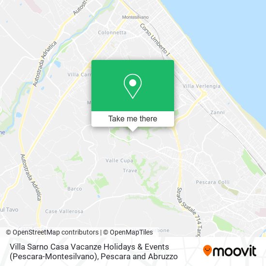 Villa Sarno Casa Vacanze Holidays & Events (Pescara-Montesilvano) map