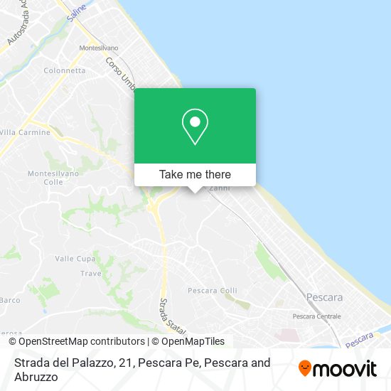 Strada del Palazzo, 21, Pescara Pe map