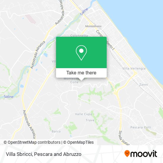 Villa Sbricci map
