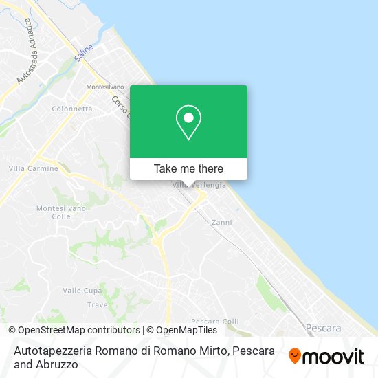 Autotapezzeria Romano di Romano Mirto map
