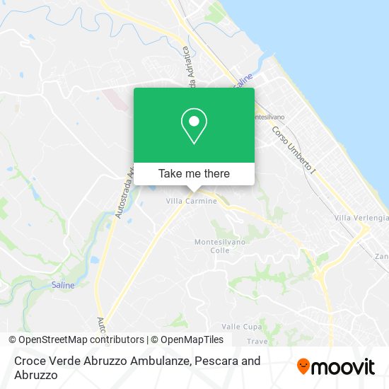 Croce Verde Abruzzo Ambulanze map