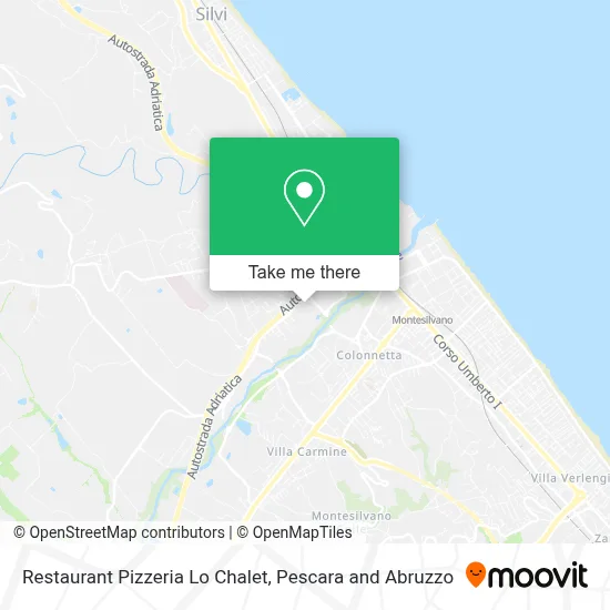 Restaurant Pizzeria Lo Chalet map