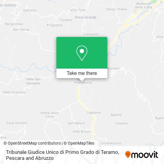 Tribunale Giudice Unico di Primo Grado di Teramo map