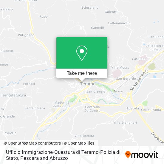 Ufficio Immigrazione-Questura di Teramo-Polizia di Stato map