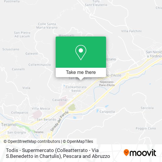 Todis - Supermercato (Colleatterrato - Via S.Benedetto in Chartulis) map