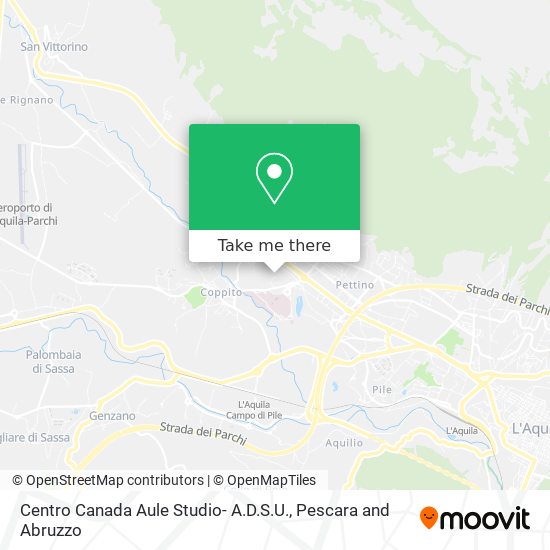 Centro Canada Aule Studio- A.D.S.U. map