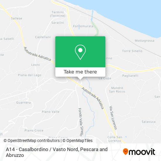 A14 - Casalbordino / Vasto Nord map