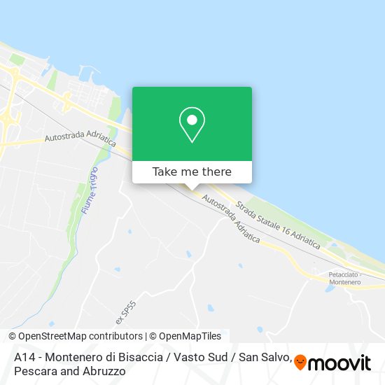 A14 - Montenero di Bisaccia / Vasto Sud / San Salvo map