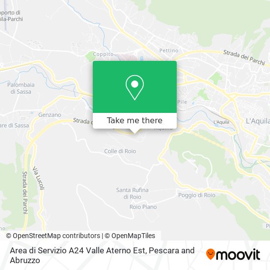 Area di Servizio A24 Valle Aterno Est map