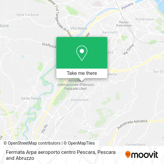 Fermata Arpa aeroporto centro Pescara map