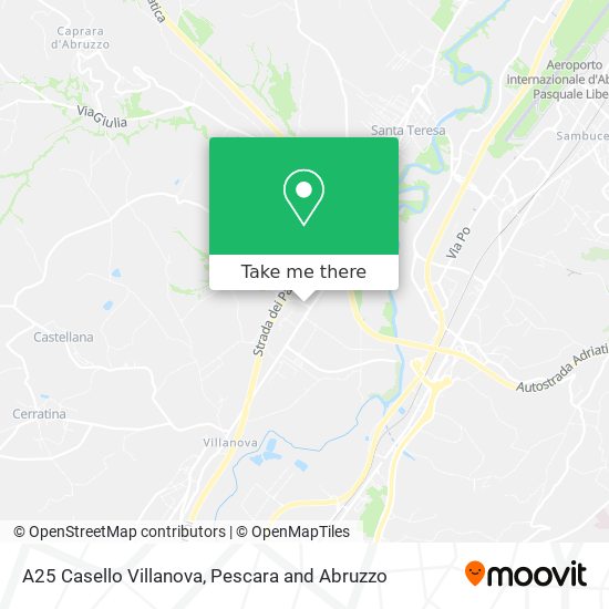 A25 Casello Villanova map