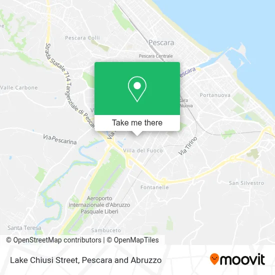 Lake Chiusi Street map