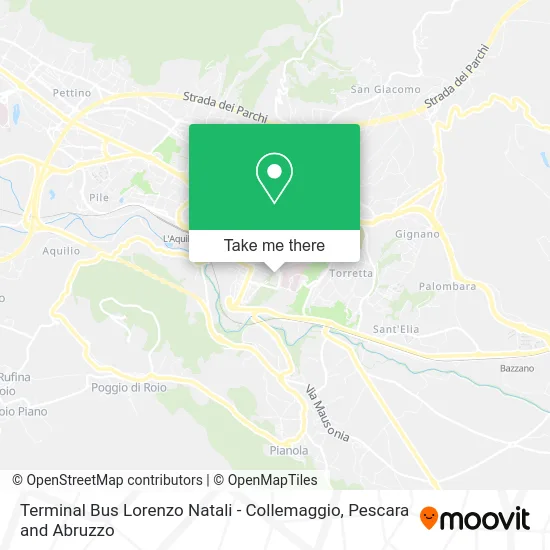 Lorenzo Natali Bus Terminal - Collemaggio map