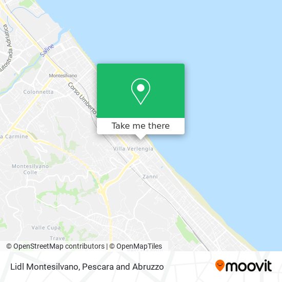 Lidl Montesilvano map