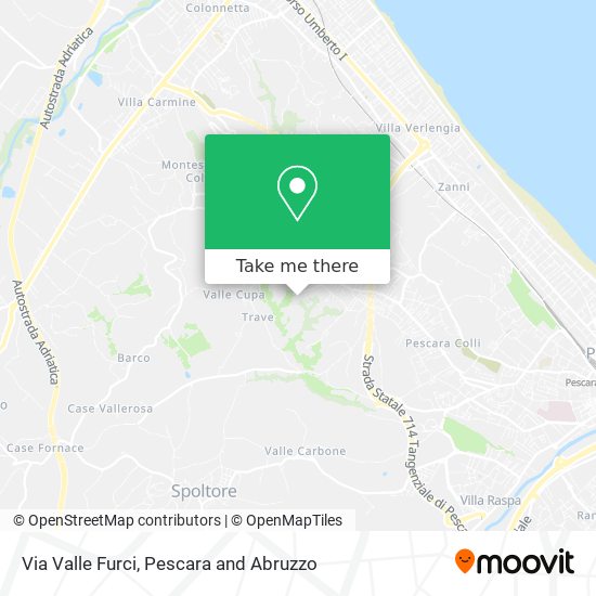 Via Valle Furci map