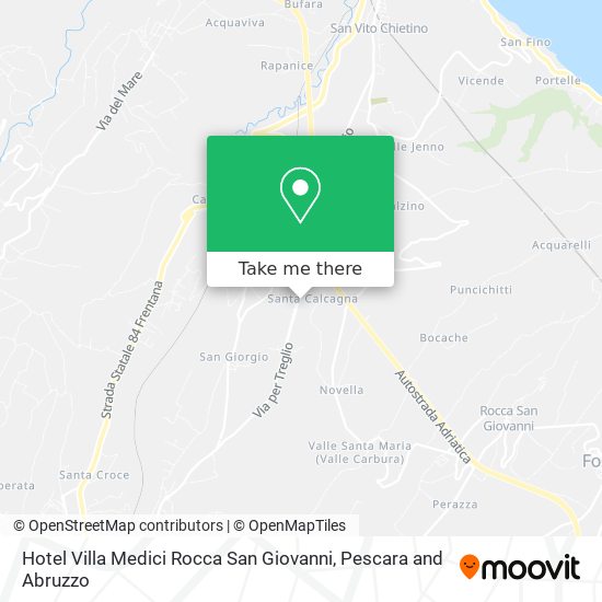 Hotel Villa Medici Rocca San Giovanni map