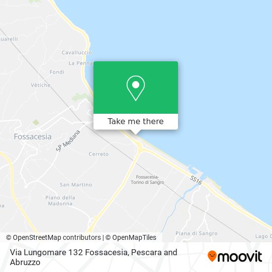 Via Lungomare 132 Fossacesia map