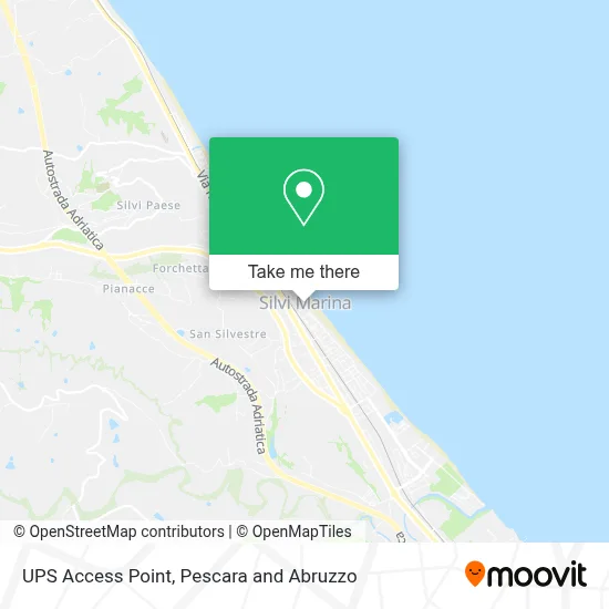 UPS Access Point map