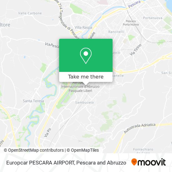 Europcar PESCARA AIRPORT map